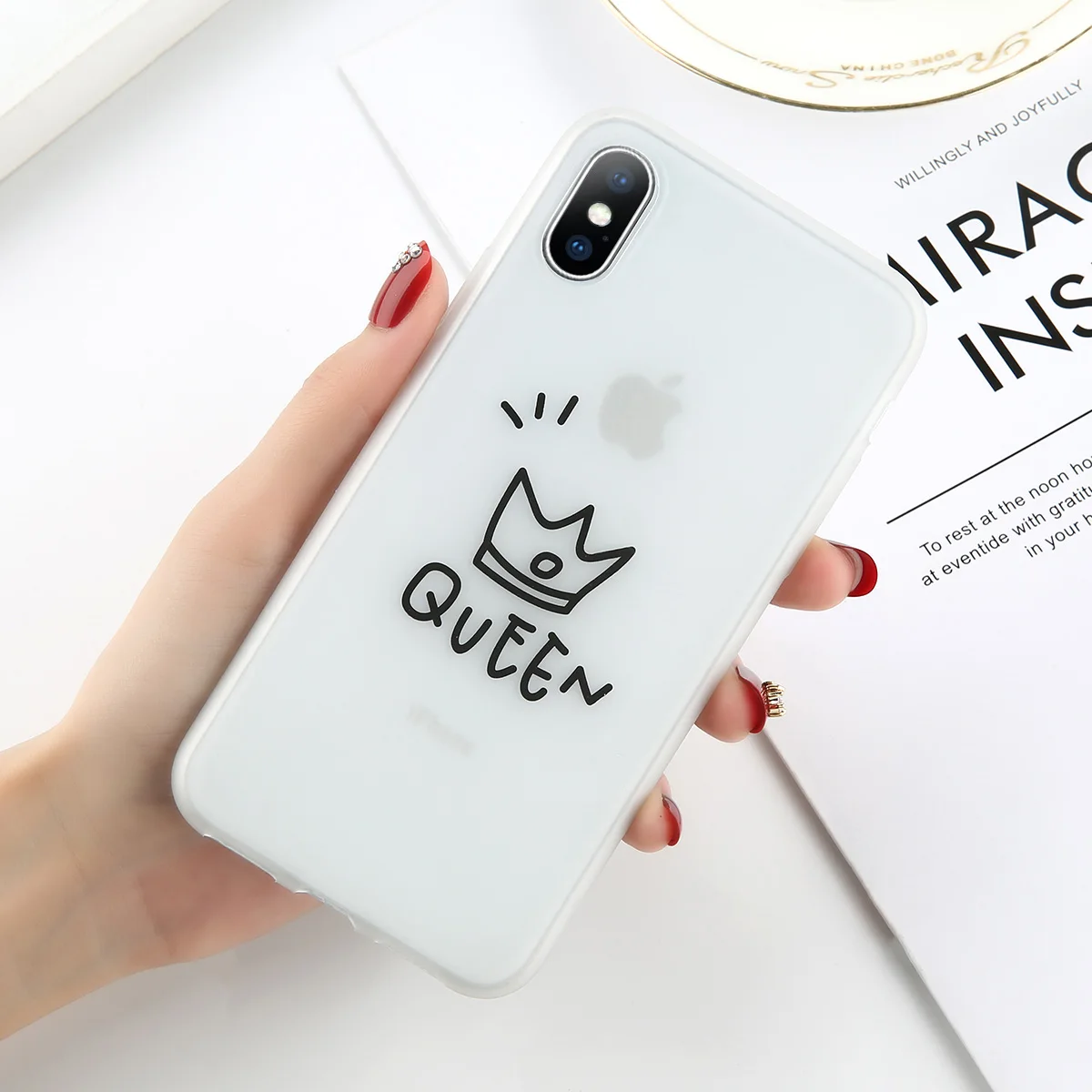 T8 Светящийся силиконовый чехол KJOEW для iPhone 7, 6, 6s, 8 Plus, X, XR, XS, MAX, XS, мультипликационный мягкий чехол для телефона, TPU, чехол - Color: T8