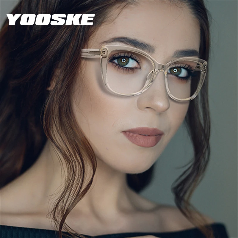 YOOSKE ретро оптические очки прозрачная оправа для очков женщин TR90 | Аксессуары