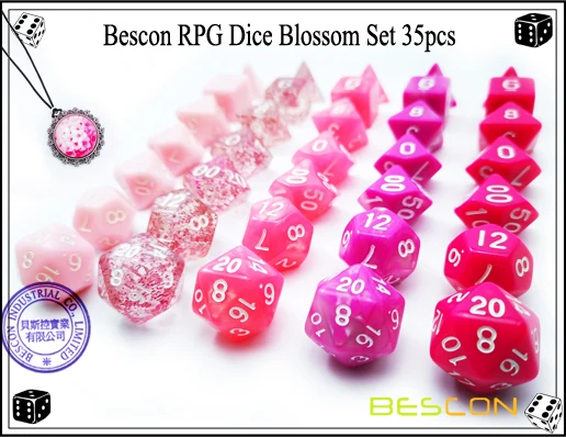 Bescon многогранные ролевые Игральные Кости полный 35 шт набор цветов, DND ролевые игры игральные кости 5X7 шт