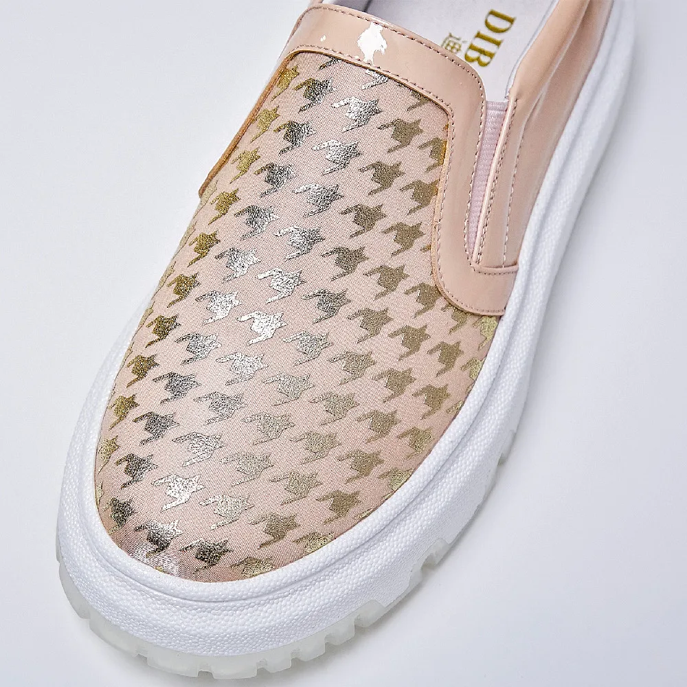 

Women's genuine leather sartin fabric patchwork slip-on platform flats loafers leisure soft comfortable moccasins sneakers shoes