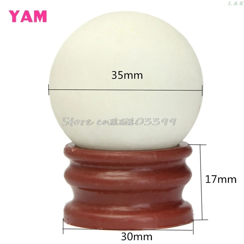 Изящный светящийся в темноте шар из кварцевого хрусталя 3 5 см 60 г + основа синего