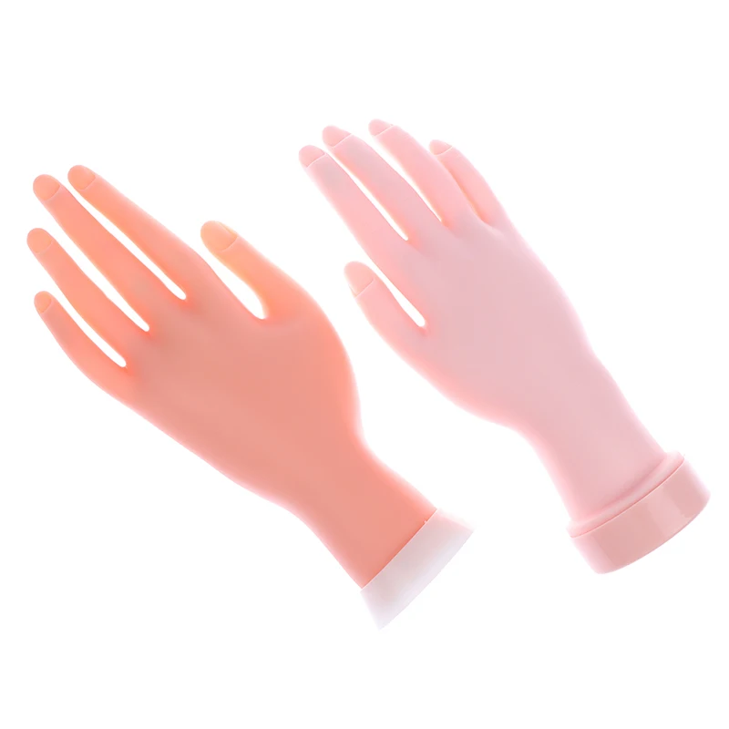 1Pcs Flexible Soft Plastic Manicure Nail Art Practice Model Painting Tool Fake Hand For Training Salon | Красота и здоровье