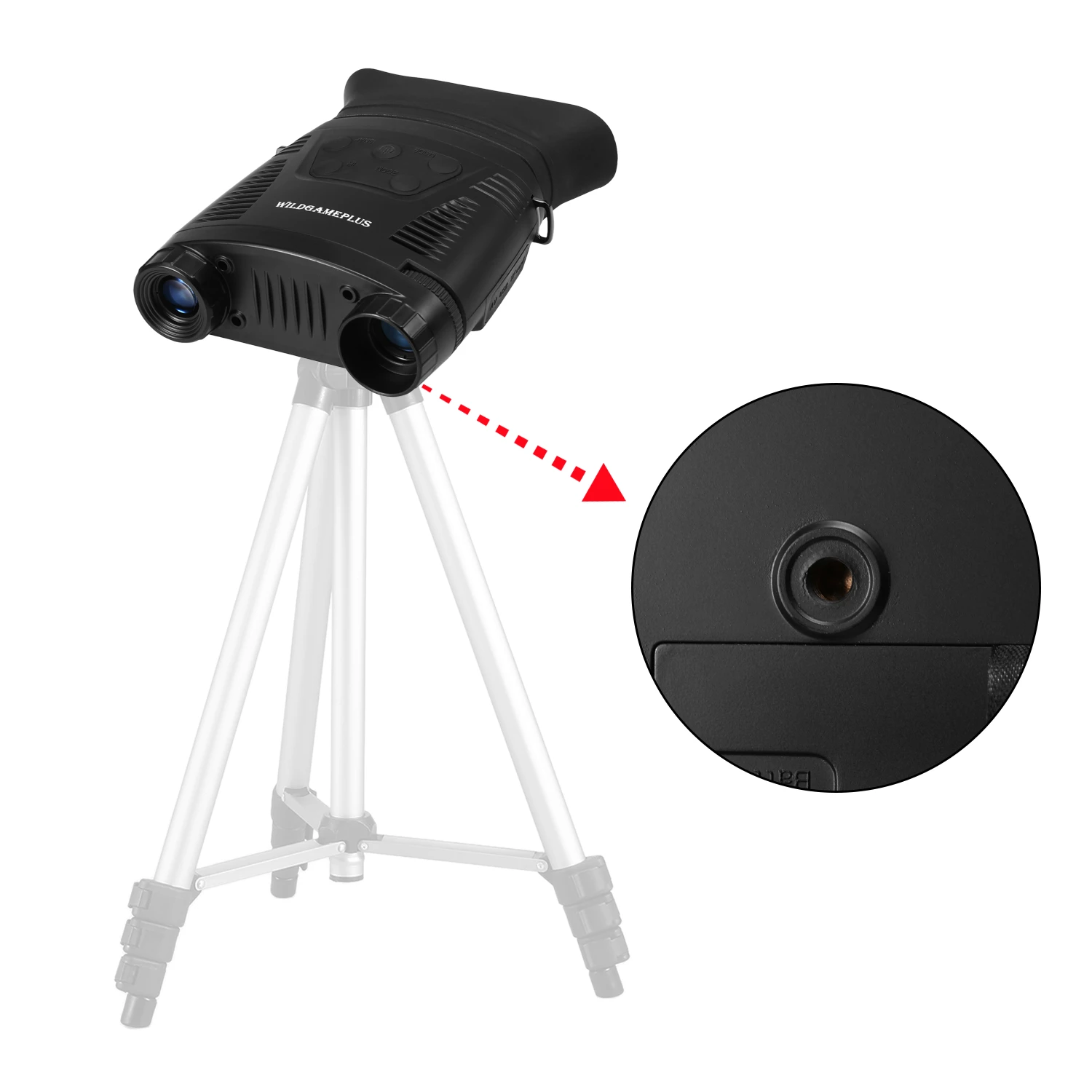 Бинокль ночного видения IP65 водонепроницаемый ночное видение 2x цифровой зум ИК