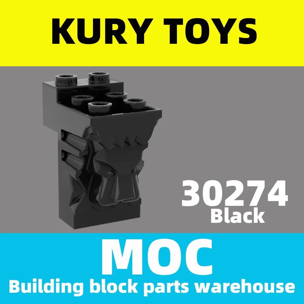 

Kury Toys DIY MOC For 30274 100pcs Building block parts For Brick, Modified 2 x 3 x 3 with Cutout and Lion Head For toy brick