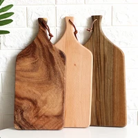 1 pcs acacia wood chopping baking blocks kitchen food plate wooden pizza sushi bread whole wood tray cutting board dinner plates