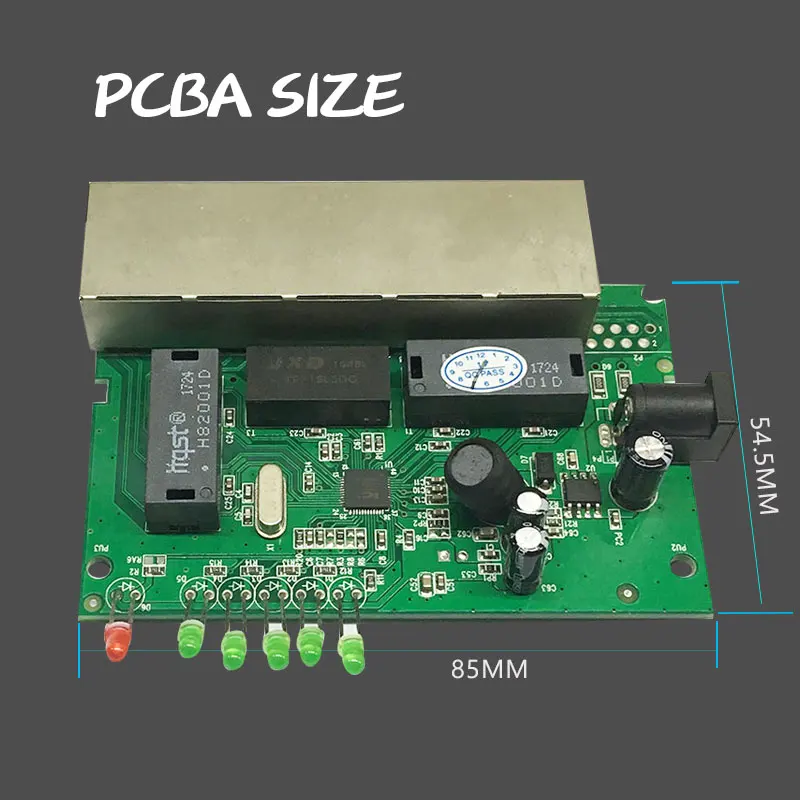 5 Порты и разъёмы 10/100 Мбит/с пассивной коммутатор питания через ethernet 12V 15V 18V 24V