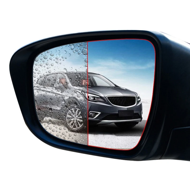 

2pcs Car Rearview Clear Mirror Hydrophobic Film Rearview Mirror Rainproof Driving Safe Scratch-Resistant Stickers Waterproof