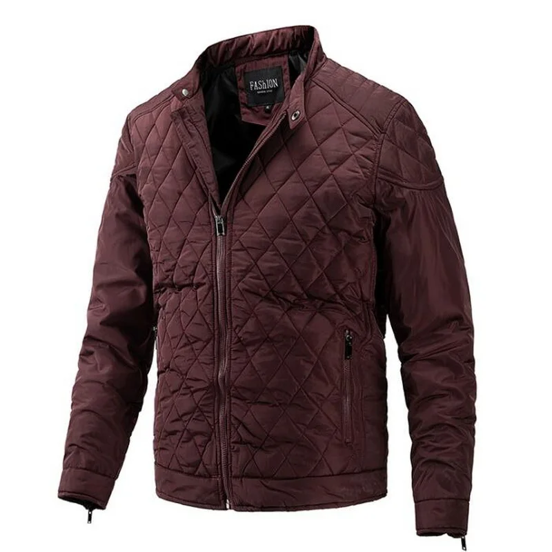 Basic Parkas Men Casual Stand Collar Bread Padded Coat Men Fashion Winter Jackets Mens Outwear