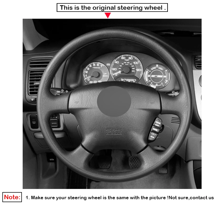 LQTENLEO черный чехол рулевого колеса автомобиля из искусственной кожи для Honda Civic