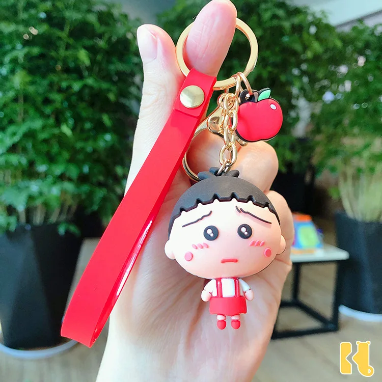 

Cartoon Cute Chibi Maruko Chan Keychain Lovers Chibi Maruko Key Chain Fashion Student Lovers Backpack Car Pendant Hot Sell Gifts