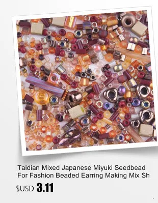Taidian Miyuki 11/0 Japanese Seedbeads Pearl Picasso Glass Beadbracelet Jewelry Craft Necklace Accessories 5grams About 1000pcs