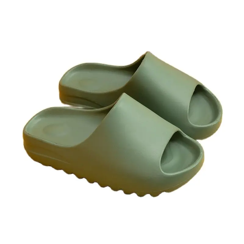 

2021 New Women Platform Slippers Summer Soft Solid Color Home Indoor Slides Couple Serrated Breathable Beach Outdoor Slippers