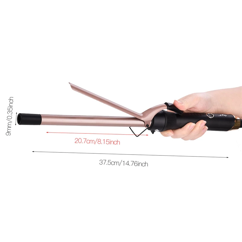 

CkeyiN Hair Curling Wand 28mm/9mm Professional Hair Iron Ceramic Barrel Curling Iron for Long & Short Hair Temperature Adjust