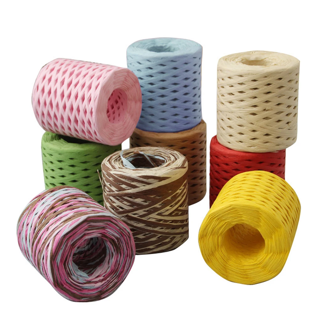 200 м бумажная веревка лента рафия кружевная фотобумага для упаковки подарочных