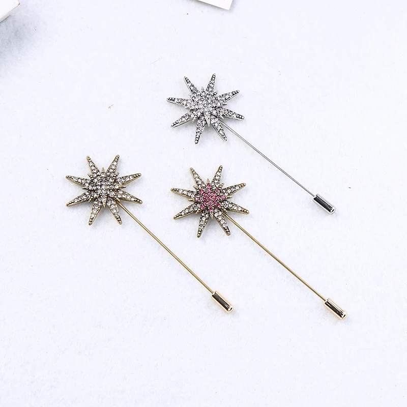 Новая богемная Золотая/Серебряная цветная Хрустальная звезда брошь для женщин