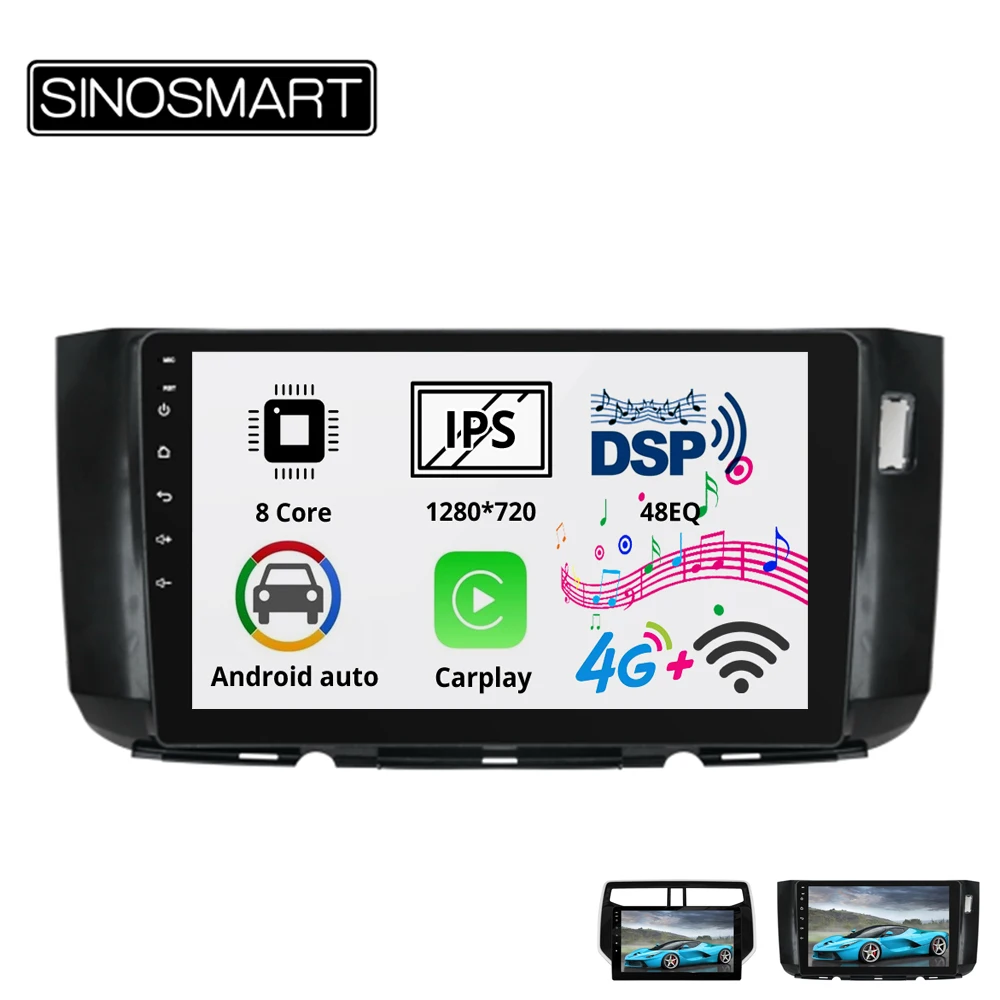 Sinosmart 8 сердечника DSP 48EQ 2Din IPS/QLED 2.5D экран автомобильный gps радио навигации плеер