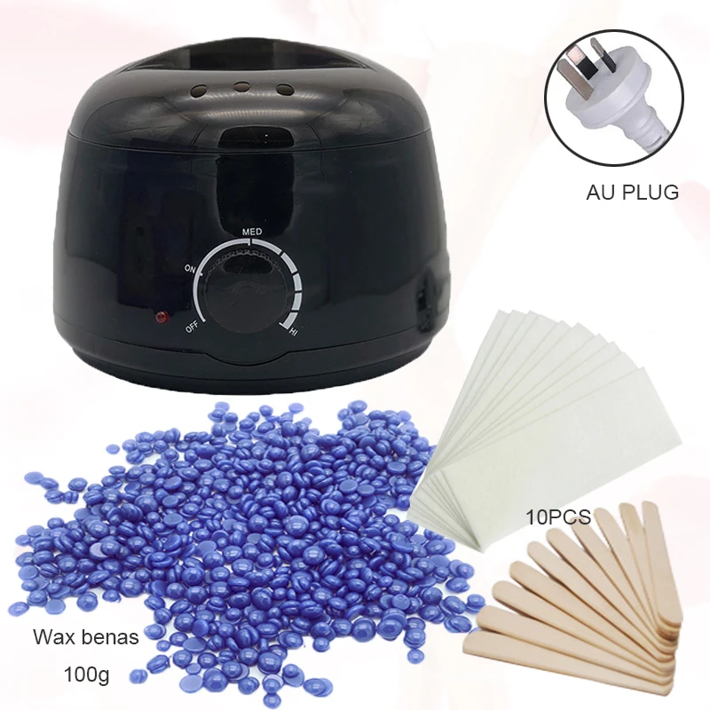 Депиляционный воск набор черный цвет теплее машина парафин нагреватель для рук и