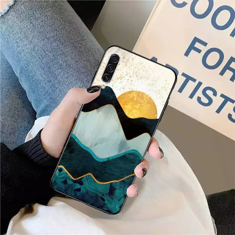 

Mountain Marble Moon aesthetics Phone Case For Samsung galaxy A S note 10 7 8 9 20 30 31 40 50 51 70 71 21 s ultra plus