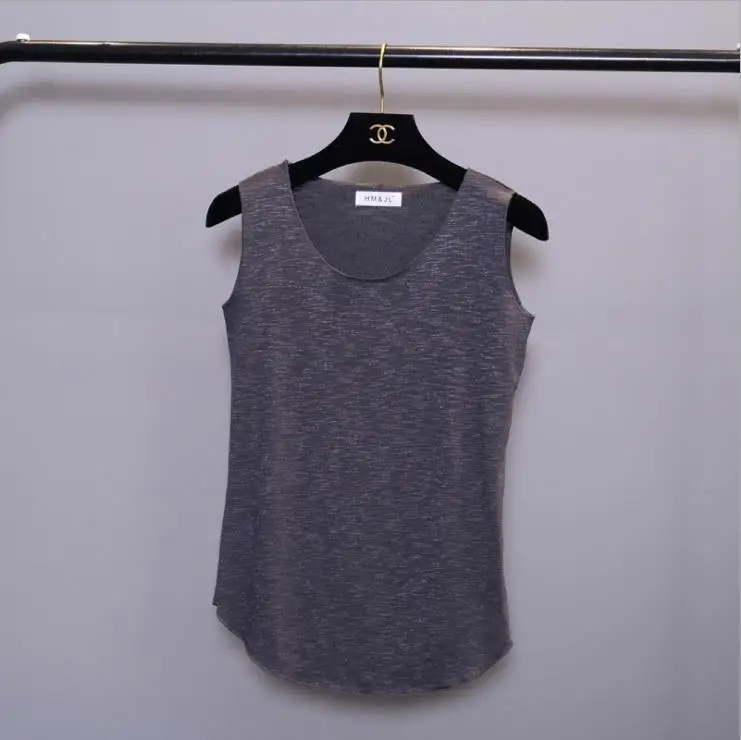 linen black Новые женские летние топы без рукавов с круглым вырезом свободные майки рубашки-топики без рукавов - Цвет: linen black