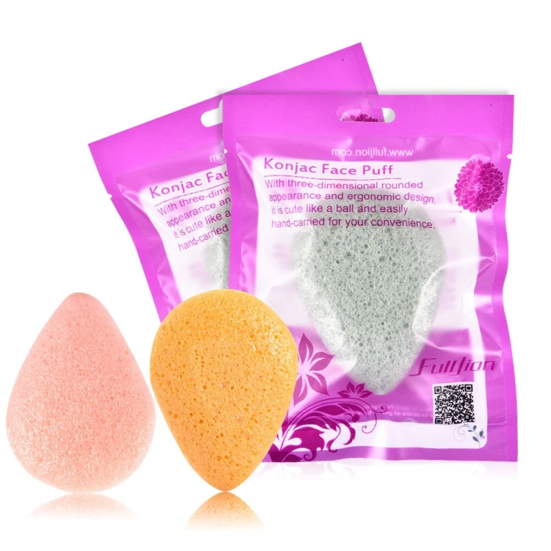 Натуральный конжаковый очиститель для умывания лица Отшелушивающий буфами на