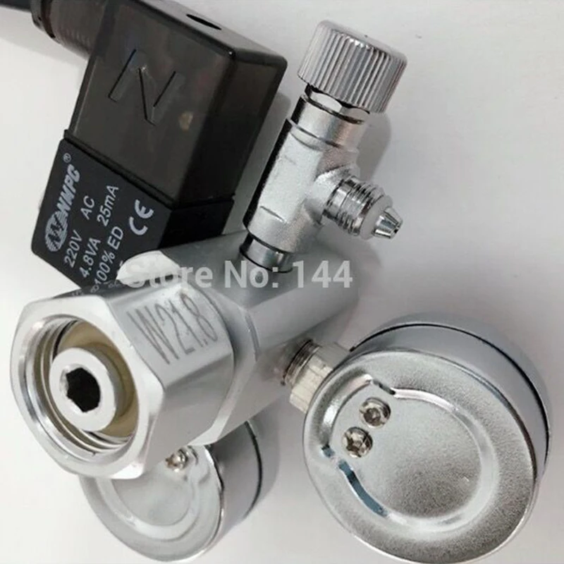 EU RU доставка аквариума CO2 Регулятор W21.8 G5/8 220V магнитный соленоид проверить