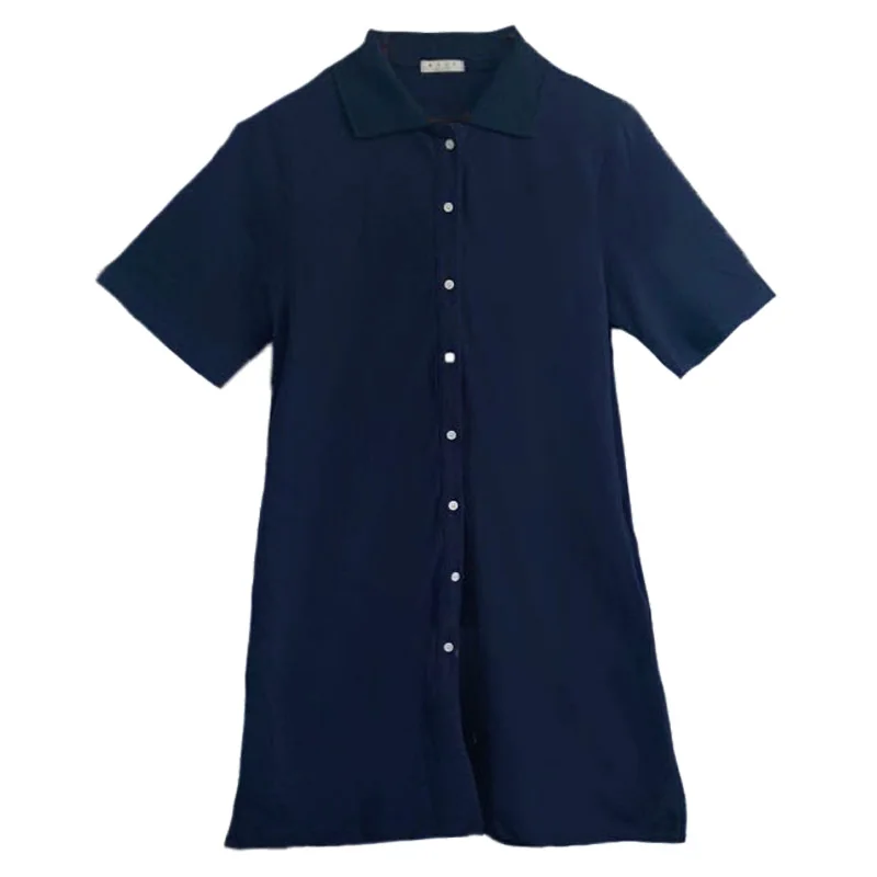 

Korean Style Ins Sweet Polo Collar Elegant Dress Loose Slimming Short Skirt 2020 Summer New French Style Gentle