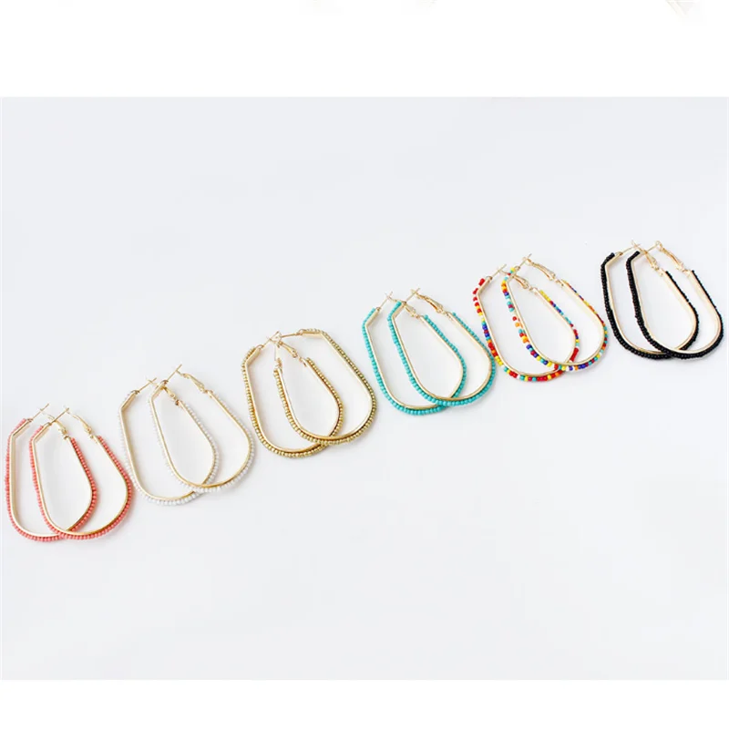 Модные Разноцветные жемчужные серьги с бисером для Для женщин в виде