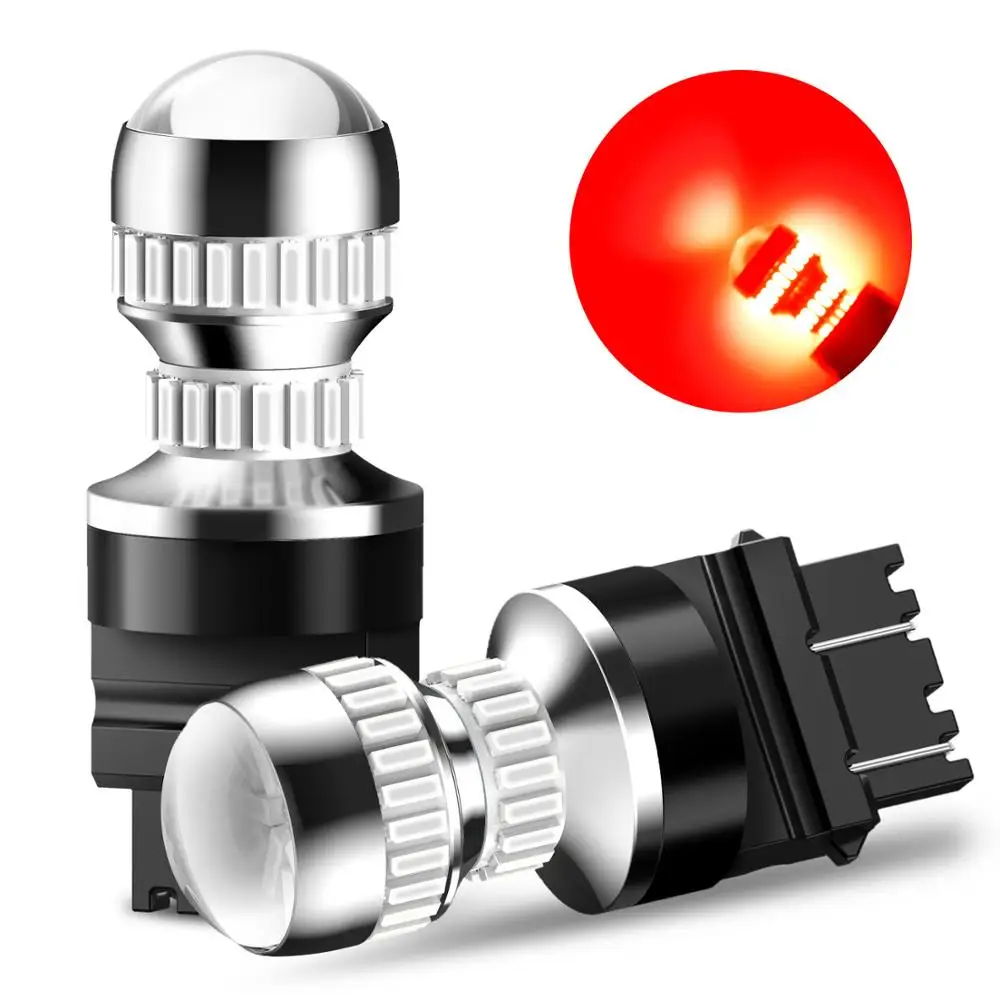 

AUXITO 2 шт. Canbus T25 LED 3157 3156 3057 3056 P27/7W Светодиодные лампы 54 Led 4014 SMD Автомобильный задний стоп-сигнал Парковочный 12 В Янтарный Белый Красный