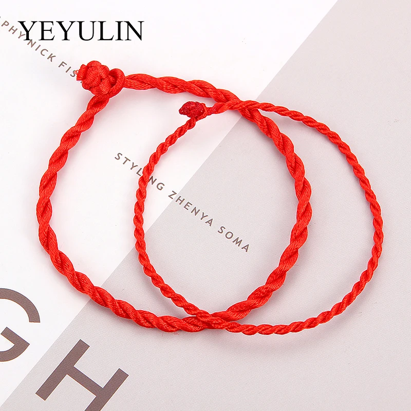 1 шт. 2 см красная веревка ручной работы традиционный китайский узел браслет