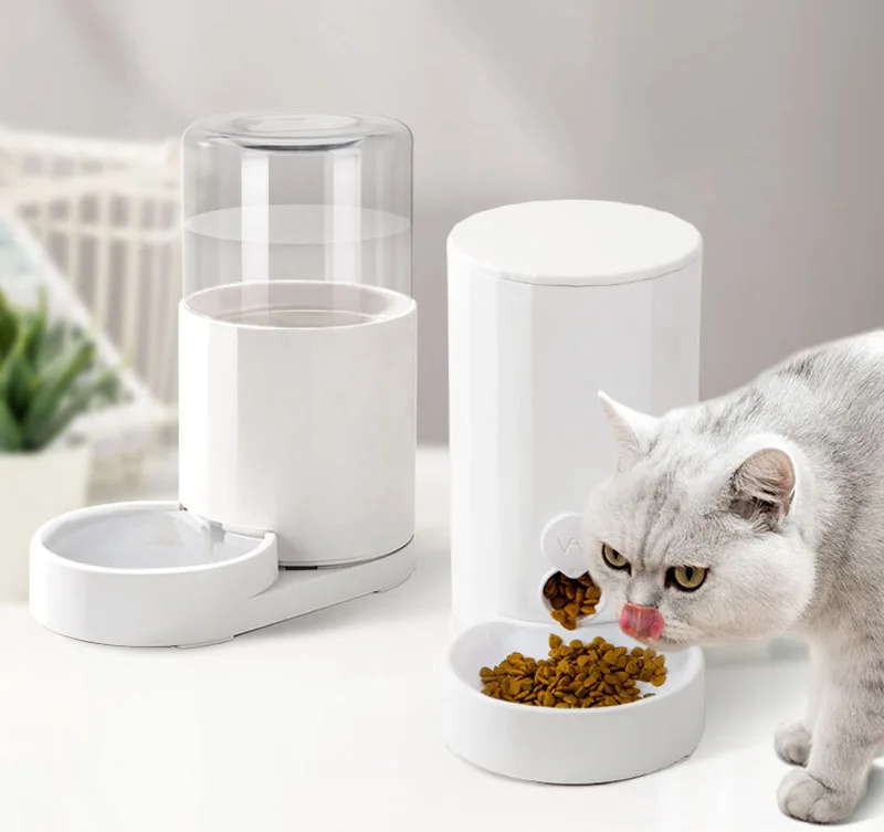 

2.5L Pet Cat Feeder Automatic Water And Food Bowl Dispenser Bottle Auto Anti Slip For Cats Puppy Dogs Feeding Drinking Dla Kota