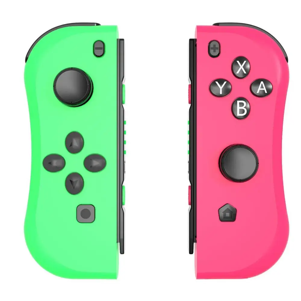 Bluetooth беспроводной Pro пульт дистанционного управления геймпад джойстики Joy-con(L/R) для Nintendo Switch NS игровая консоль с кабелем - Цвет: Green Pink