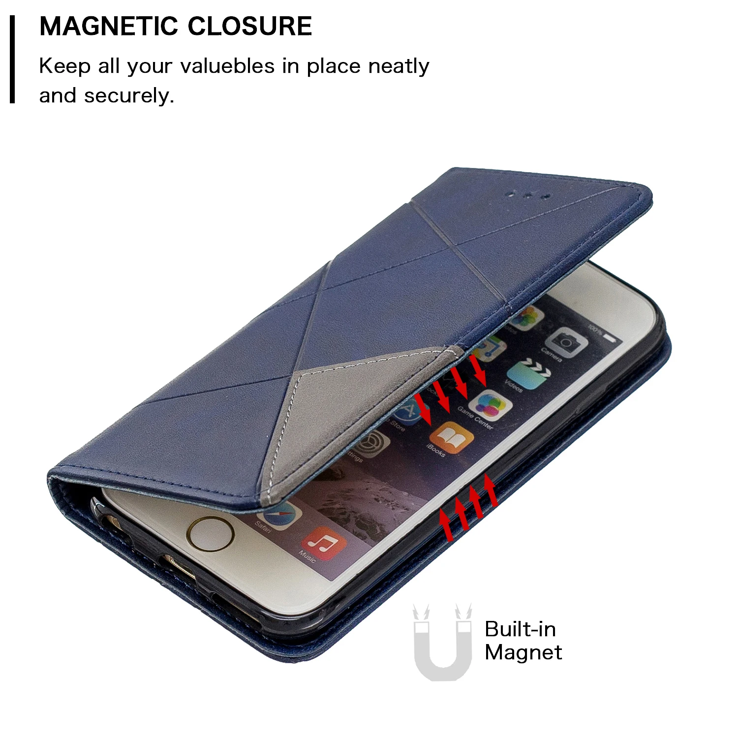 Силиконовые чехлы для книг iPhone 6 Plus из искусственной кожи бумажников Apple чехол 6S |