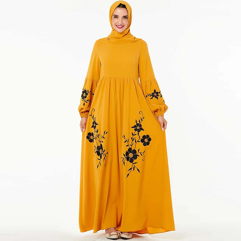 Новейшее мусульманское платье Дубай размера плюс женское исламское турецкое