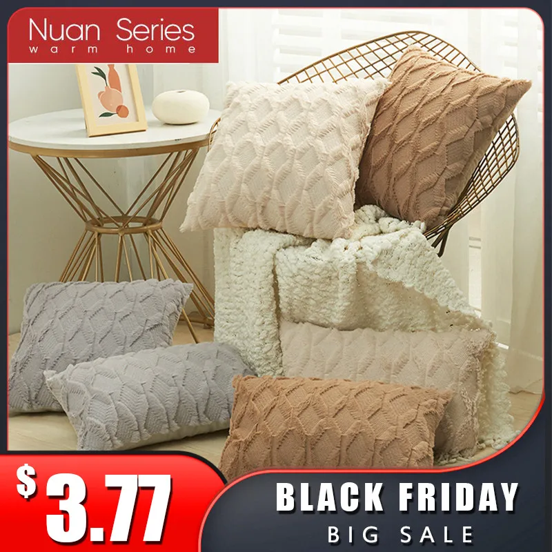

Fur Decorative Cushion Cover Pillow Sofa Plush Pillowcase Living Room Decoration Nordic Hug Throw Cushion Covers Home Decor