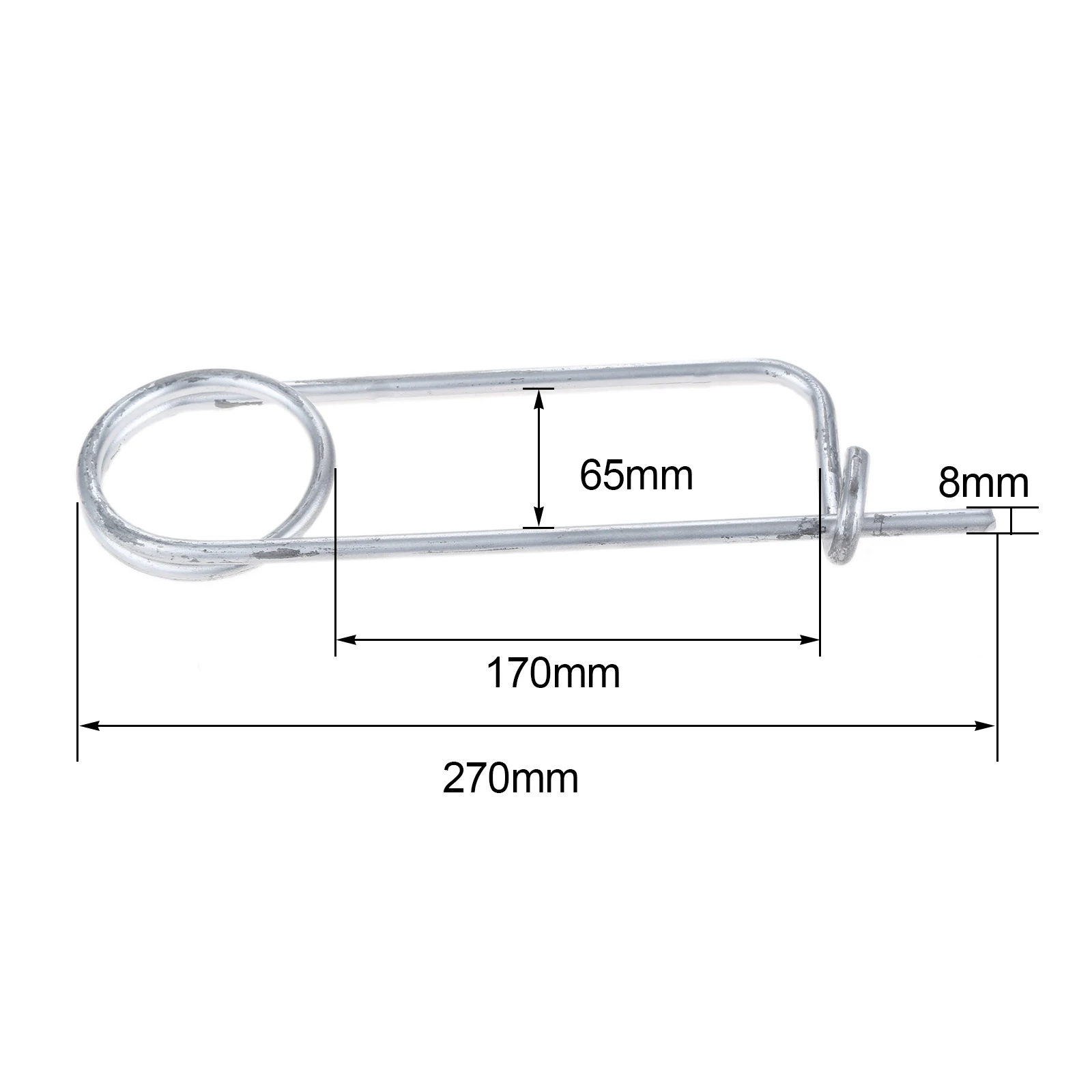 8X170X65mm 1pcs DRELD 10/5/1 шт. стальная брошь Форма шплинт английские булавки Пружинные контакты SMT/SMD быстрая фиксация брошь запорная задвижка для фермы газон садовый сцепного устройства - Диаметр: 8X170X65mm 1pcs