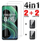 Закаленное стекло 4 в 1 для смартфонов Realme 8, Защита экрана для смартфонов OPPO Realme 8 7 6 Pro Realme8 Realmy 7, защитная пленка