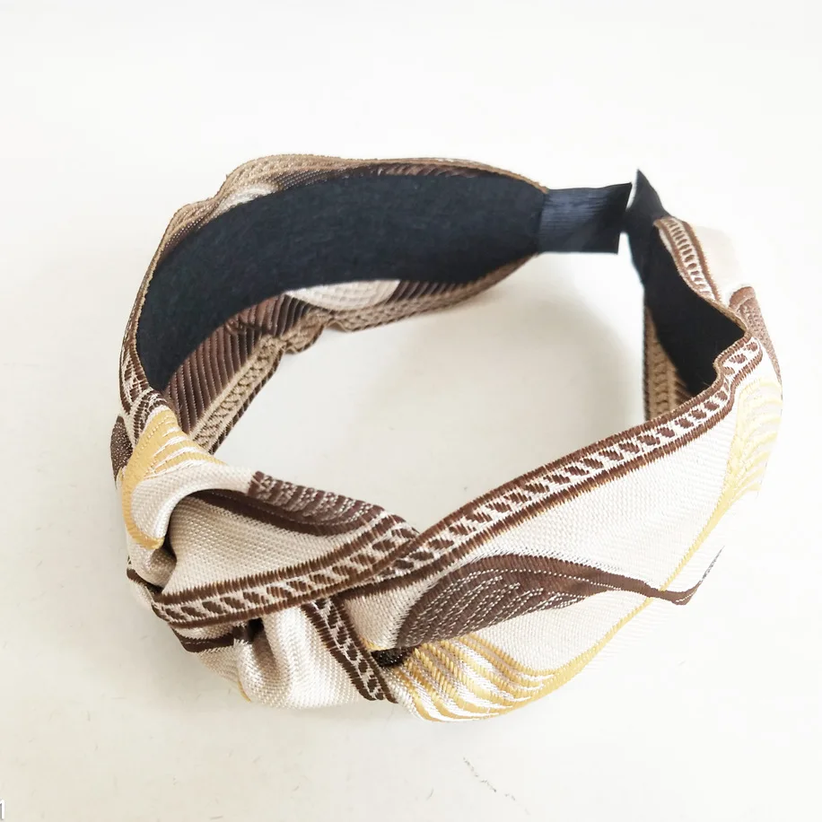 Женская повязка на голову с вышитым геометрическим узлом цвет в ассортименте| |