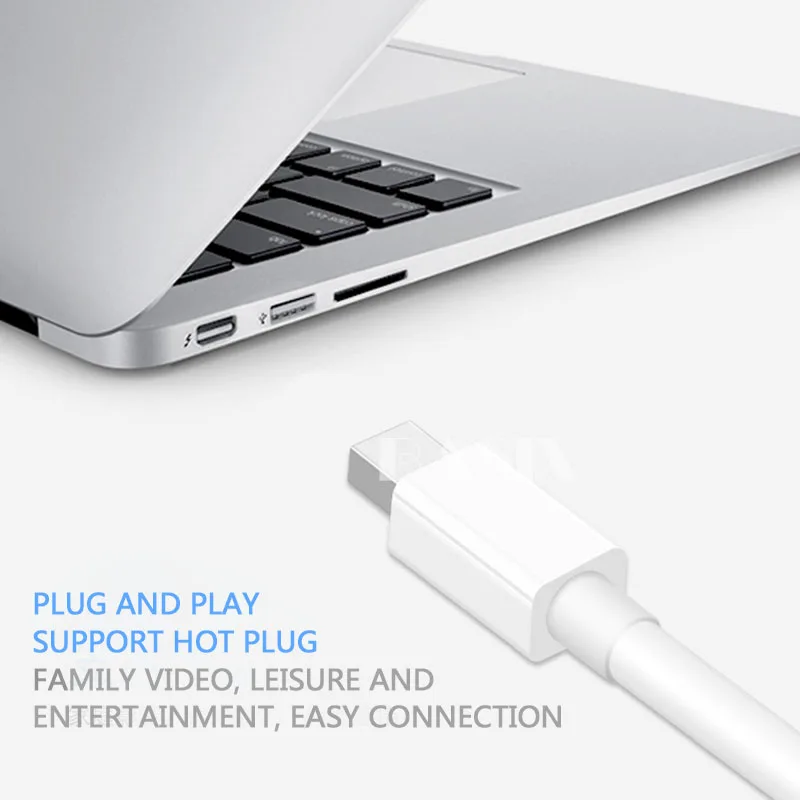 Basix Thunderbolt Mini Display Port DP Male To HDMI совместимый Женский адаптер конвертер кабель для Apple