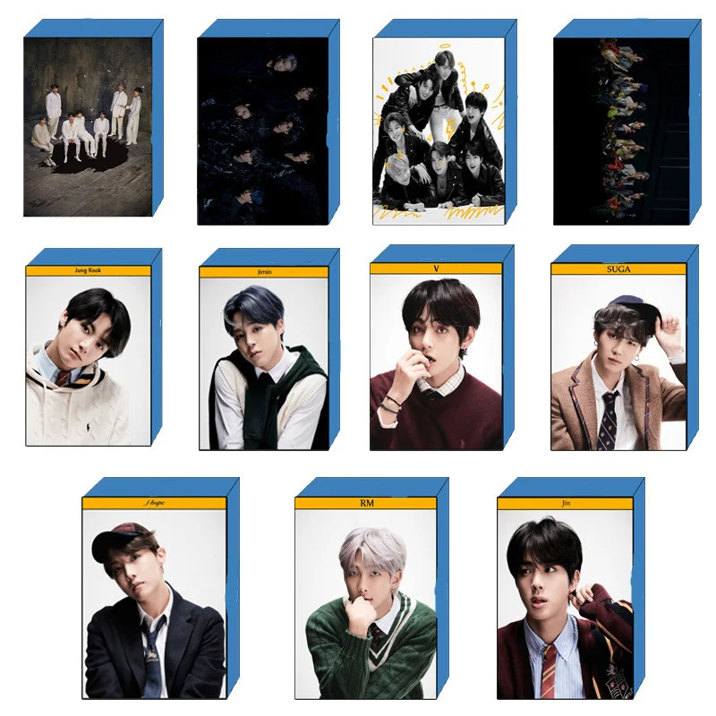 

Kpop Bangtan Boys New Album MAP OF THE_SOUL 7 Self Made LOMO Card Small Card Postcard Collection Gift Photocards Jungkook V 30pc