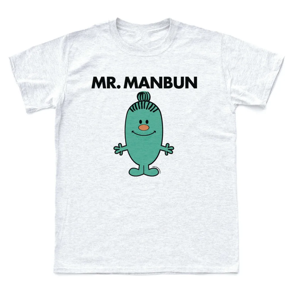 Mr Manbun Мужская забавная футболка с узлом из мультфильма ретро принтом|Мужские