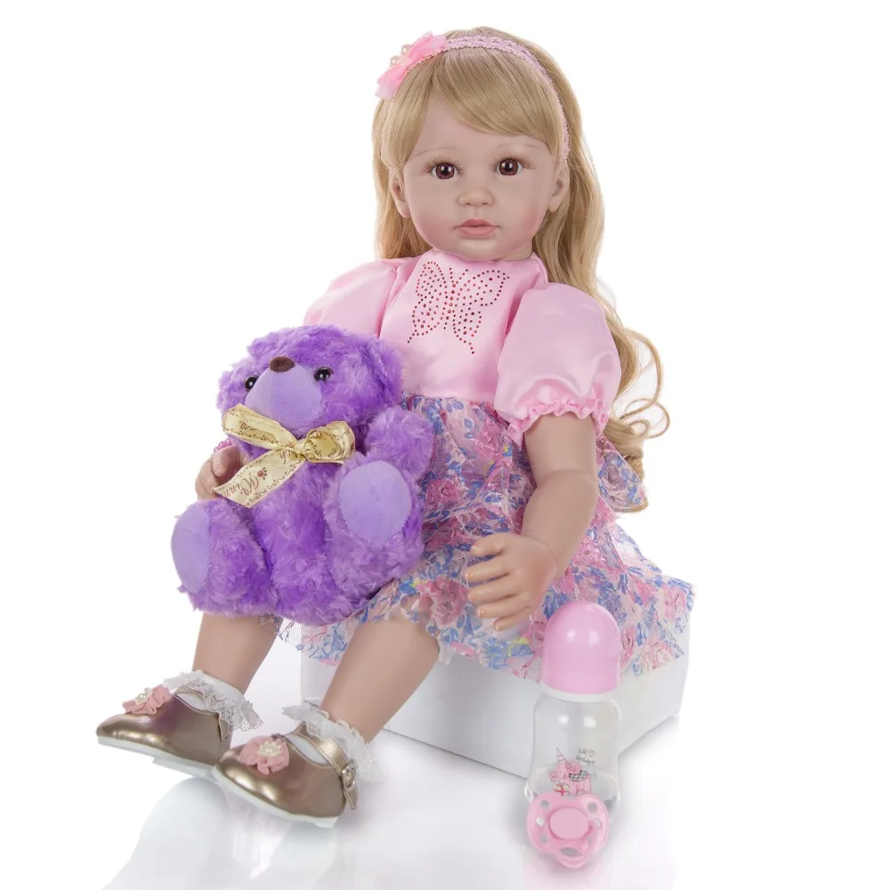 

Dollmai 24 дюймов Bebes младенец получивший новую жизнь девочка кукла lol 60 см Силиконовые Мягкие реалистичные принцесса reborn кукла игрушки ребенок ...