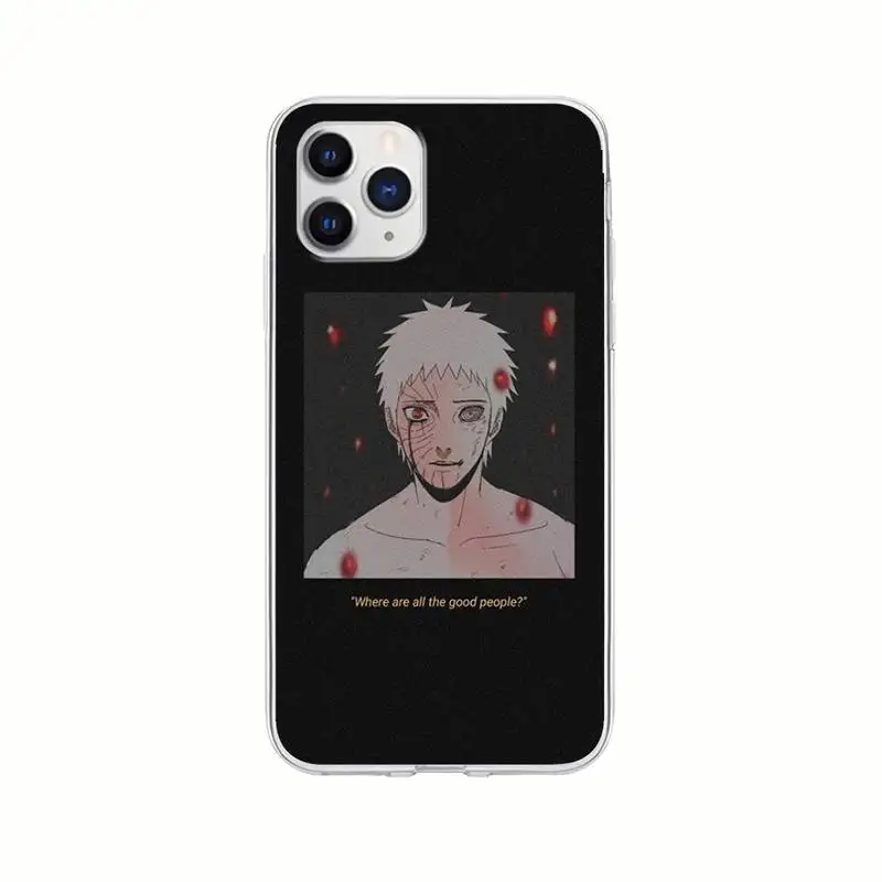 

Hot Selling Black Naruto Anime Transparent Cell Phone Case Clear Cover For Huawei P20 P40 Lite P30 Pro P Smart 2019 Nova 3e 6 Se