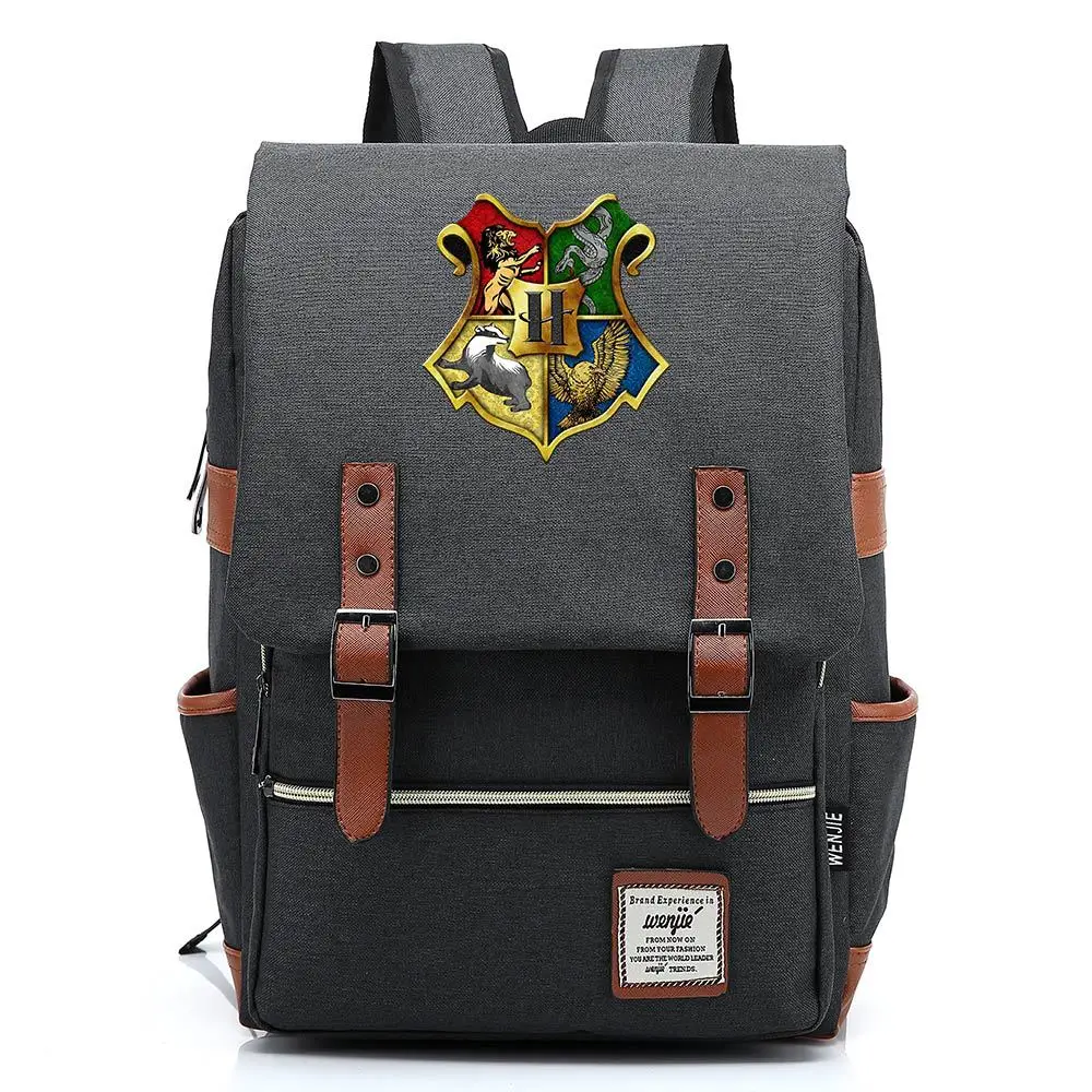 Bags 4 Волшебный Хогвартс Ravenclaw Слизерин Гриффиндор для мальчиков и девочек портфели для подростков школьные сумки холщовые женские сумки рюкзак мужской рюкзак - Цвет: Bags 4