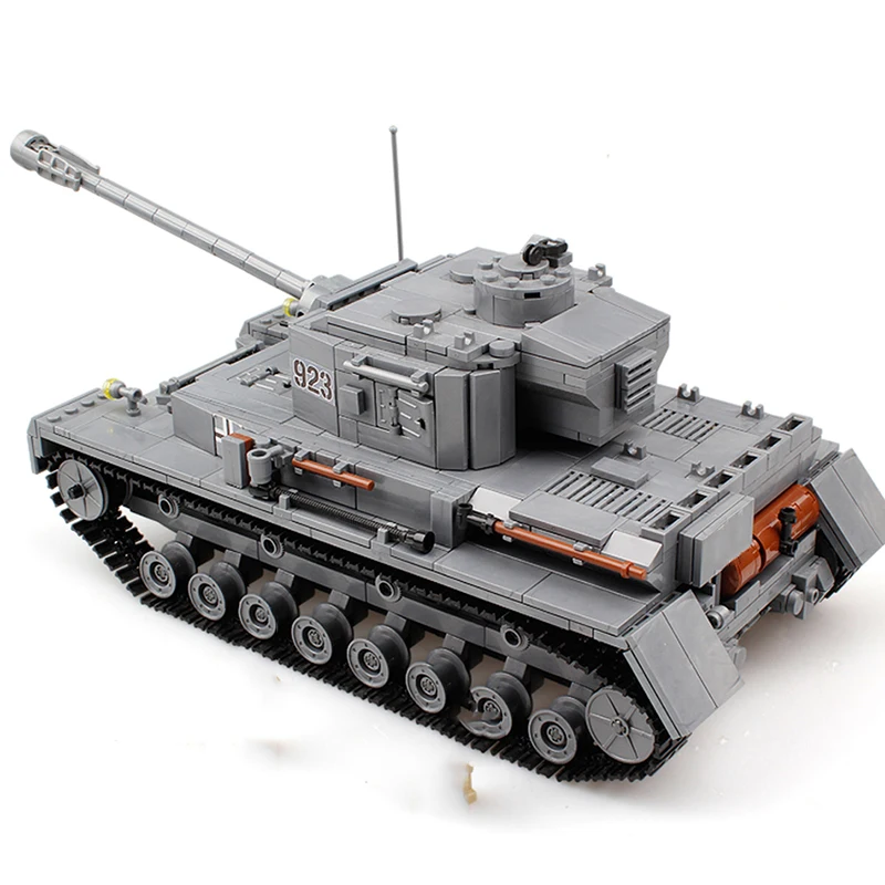 Конструктор военный армейский с большими панцами Тигром и танком 2 мировая война