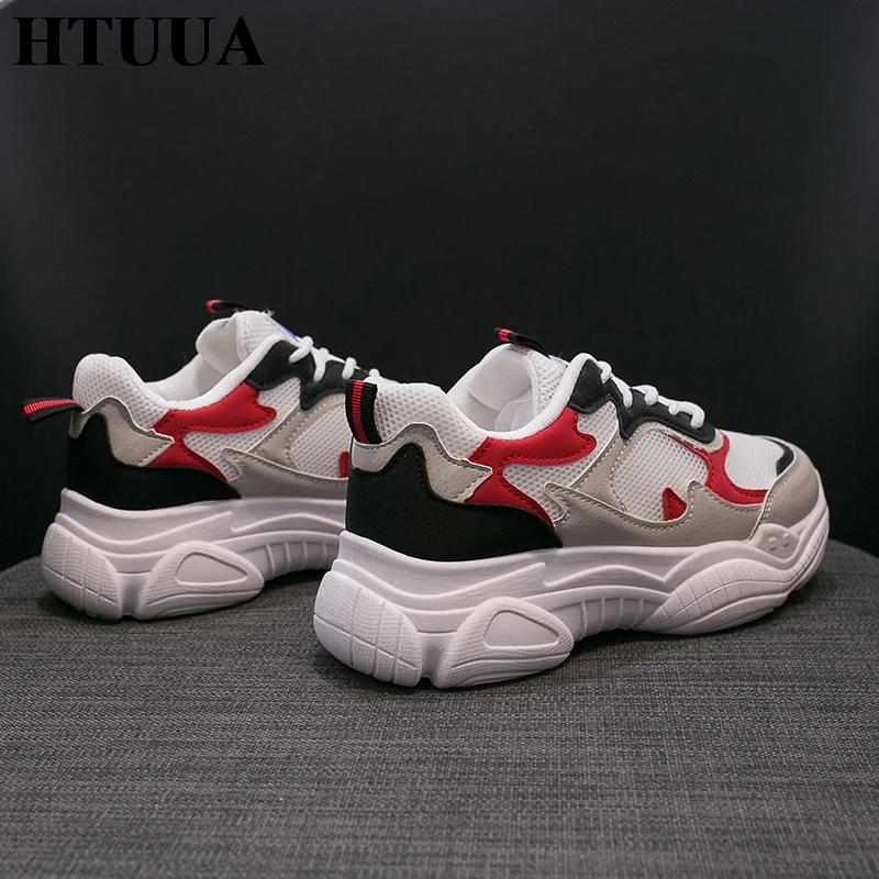 HTUUA Harajuku/женские не сужающиеся книзу теннисные кроссовки Basket Femme женские