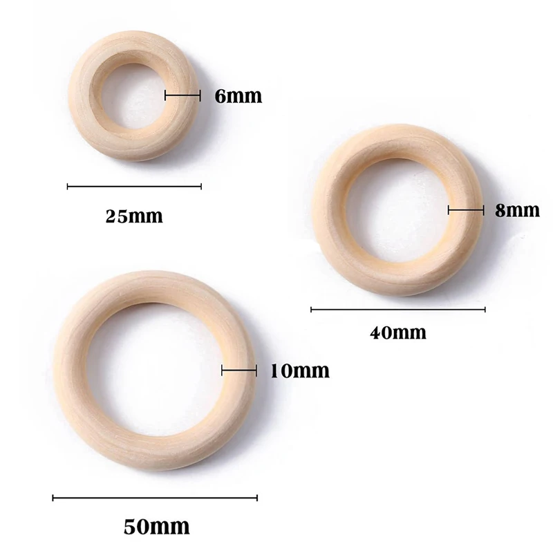 

10PCS Log Wooden Peg Dolls 35mm,43mm,55mm,65mm Wood Craft For DIY Painting Nursery Room Decoration Wood Rings Wooden Peg Dolls