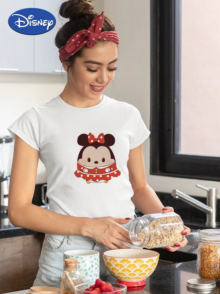 

Minnie Mouse Shirt Harajuku Casual Family Look The Comfy Short Sleeve Stylish Happy Young Woman Disney Hipster T-Shirt Femme