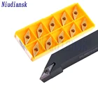 Твердосплавные вставки для токарного станка с ЧПУ VBMT1604 + держатель внешнего круга SVJBR2020K16 SVJBR2525M16, 10 шт.