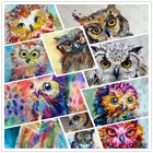 5D алмазная живопись сделай сам, животное, красочная большая сова, акварельная живопись, Реалистичная спальня, гостиная, художественный декор, рисунок