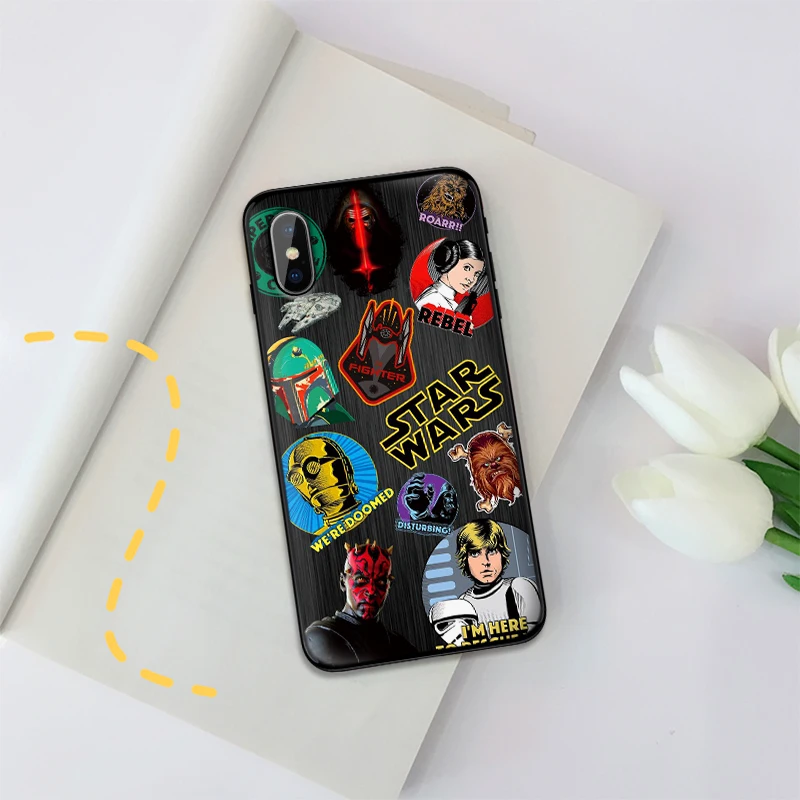 С мультипликационным принтом Звезда BB8 для samsung NOTE 8 9 M10 M20 M30 S7 край S8 S9 S10 плюс ТПУ